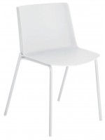 LEILA Farbwahl von Polypropylen Stuhl und lackierten Stahlbeinen