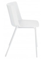 LEILA Farbwahl von Polypropylen Stuhl und lackierten Stahlbeinen