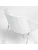 LEILA choice of color chair in polypropylene and legs in painted steel