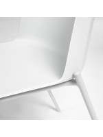 LEILA choice of color chair in polypropylene and legs in painted steel