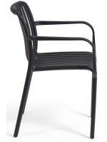 CARIOCA color choice chair with armrests in polypropylene for garden terraces restaurants stackable