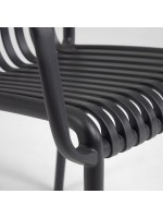 CARIOCA Chaise au choix de couleur avec accoudoirs en polypropylène pour terrasses de jardin restaurants empilable