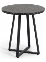 PORTALE table diam 70 cm en design acier galvanisé pour extérieur et intérieur