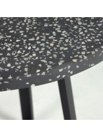 PORTALE table diam 70 cm en design acier galvanisé pour extérieur et intérieur