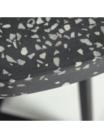 PORTALE tavolo diam 70 cm in acciaio zincato design per esterno e interno