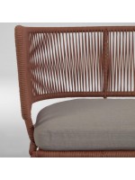 SEATTLE canapé en corde choix de couleur et en métal avec coussin inclus pour les terrasses de jardin intérieures et extérieures