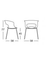 MISS B Sessel Polycarbonat stoßfestem 4 Beine Leben Vertrag Haus Möbel design Zubehör