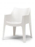 COCCOLONA fauteuil en technopolymère choix de couleurs et en technopolymère ignifuge couleur lin pour fournitures bar  jardin