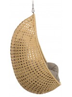 INDIANAPOLIS suspended armchair in woven rattan with cushion