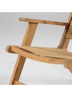 BELIZE Outdoor-Sessel aus massivem Akakzholz und Polyethylenfaden