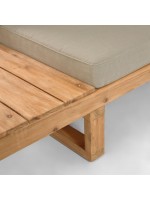 GOLDFINGER meuble d'angle et table basse avec structure en bois massif et coussins en tissu pour extérieur