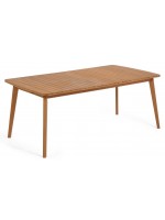 ALPES table 183x100 extensible 240 cm en bois d'acacia massif pour extérieur ou intérieur