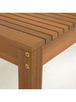 BRICCET fester Tisch 190x90 cm aus massivem Akazienholz für den Außen- oder Innenbereich