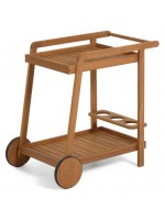 FELI bar trolley in solid acacia wood for outdoor