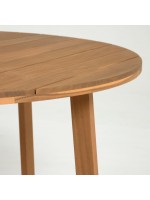 PARTY mesa de exterior diam 120 cm fijada en madera maciza de acacia