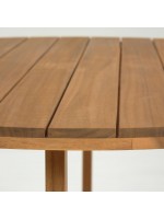 PARTY tavolo per esterno diam 120 cm fisso in legno massello di acacia