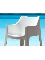 COCCOLONA technopolymer armchair color choice and fireproof technopolymer linen color for garden bar