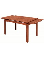 ALICUDI 120x70 oder 200x110 ausziehbarer Keruing-Holztisch für den Außenbereich