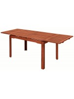 ALICUDI 120x70 or 200x110 extendable keruing wood table for outdoor