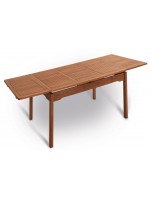 ALICUDI 120x70 allungabile 200 cm o 200x110 allungabile 330 cm in legno di keruing tavolo per esterno