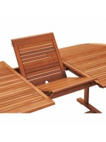 SALINA 120x70 all 180 cm or 150x100 all 200 cm oval table in keruing wood for outdoor