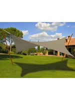 MERA voile d'ombrage écru ou gris tourterelle 4x3 m ou 5x4 m rectangulaire en tissu pour usage extérieur
