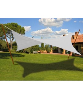 MERA Toldo vela crudo gris o tórtola 4x3 m 5x4 m rectangular de tela para exterior