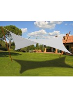 MERA ecrù o tortora vela ombreggiante 4x3 mt o 5x4mt rettangolare in tessuto per esterno