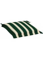 GREEN 38x38 seat in fabric with ruffles cushion for outdoor use