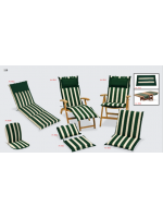 GREEN 38x38 seat in fabric with ruffles cushion for outdoor use