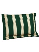 GREEN back cushion 38x24 with ruffles in fabric for outdoor