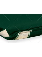 GREEN back cushion 38x24 with ruffles in fabric for outdoor