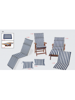 ANCORA Kissen für niedrigen Sessel 46x92 mit Rüschen aus Outdoor-Stoff