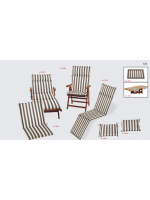 SABBIA for low armchair 46x92 in fabric with ruffle cushion for outdoor use