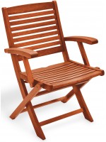 CORFU P keruing wood armchair with armrests for outdoor gardens and terraces hotel and residence