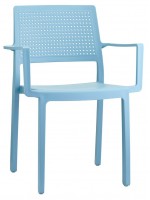 EMI Technopolymer Stuhl mit Armlehnen Farbwahl stapelbar für innen oder außen