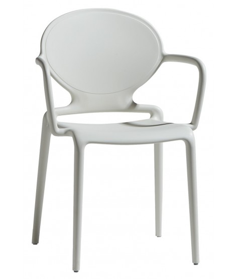 GIO in technopolymer stackable armchair in different colours for garden terrace kitchen bar