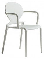 GIO in technopolymer stackable armchair in different colours for garden terrace kitchen bar