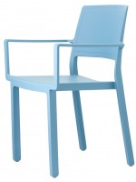 KATE scelta colore sedia con braccioli in tecnopolimero impilabile per interno o esterno casa bar ristoranti