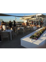 MIRTO Rectangular or square white stacking table or anthracite home contract and outdoor kitchen