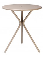 LEO scelta colore in acciaio zincato verniciato tavolo rotondo diam 60 cm fisso per esterno