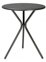 LEO scelta colore in acciaio zincato verniciato tavolo rotondo diam 60 cm fisso per esterno