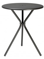 LEO color choice in painted galvanized steel round table diam 60 cm fixed for outdoor