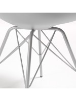 MAK siège de chaise en polypropylène au choix de couleur en éco-cuir et structure en acier peint