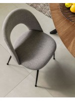 AUSILIAR choix de couleur de tissu et de chaise design à structure en métal noir