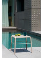 VELA stackable coffee table 49x44 in polypropylene chosen color for outdoor garden terraces chalet swimming pools