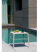 VELA stapelbarer Couchtisch 49x44 aus Polypropylen Farbwahl für Garten im Freien Terrassen Pools Pools