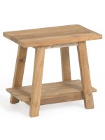 BALUAN Tabouret ou table basse ou table de chevet en bois de teck recyclé massif