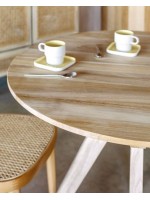 ABRUKA table en bois de teck massif pour intérieur ou extérieur