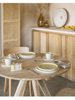 ABRUKA tavolo in legno massello di teak per interno o esterno